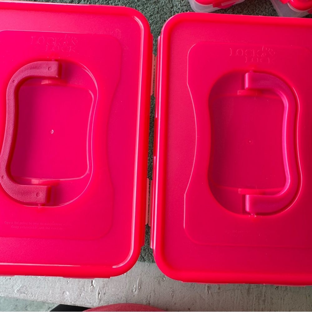 Lock & Lock Pink Food Storage Container Set of 11 - Picture 13 of 14